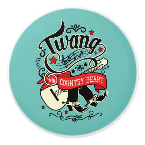 Country Twang RedBlack ID464 Ceramic Knob