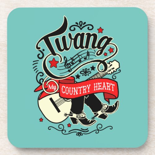 Country Twang RedBlack ID464 Coaster