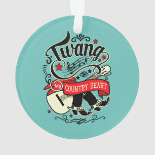 Country Twang Red/Black ID464 Ornament