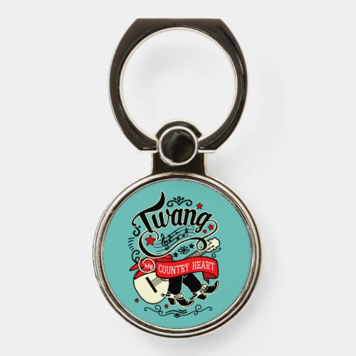 Country Twang RedBlack ID464 Phone Ring Stand