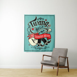 Country Twang Red/Black ID464 Tapestry