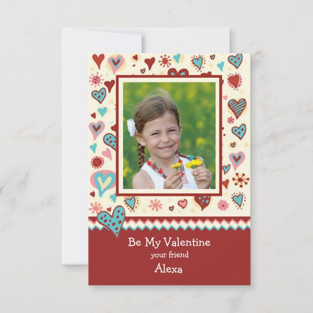 Country Valentine Photo Classroom Card (Front)