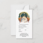 Country vineyard Tuscan dining arch rsvp Advice Card