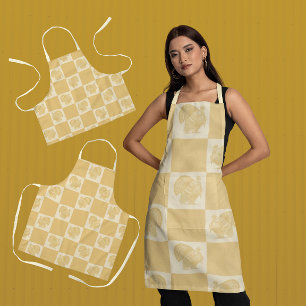 Country Vintage Distressed Faded Gold Turkeys Apron