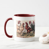 Country Vintage Rooster Chicken Farm mug
