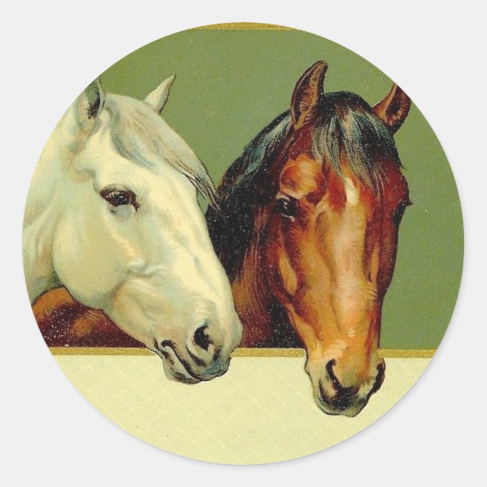 Country Vintage Show Horses Stickers