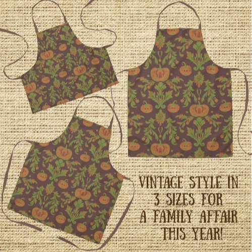 Country Vintage Style Autumn Pumpkins Apron