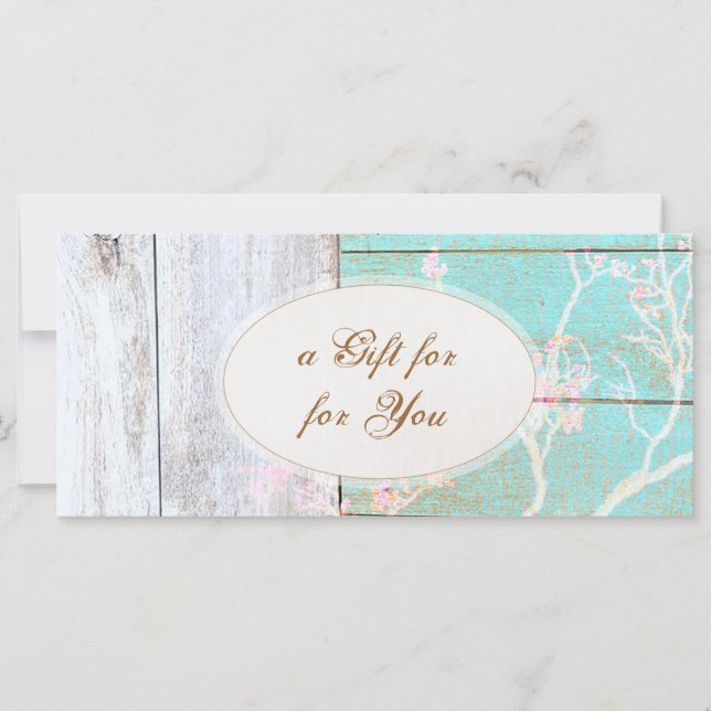 Country Vintage, Wood Boutique Gift Certificate (Front)