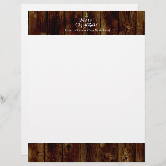 Country Vintage Wood Merry Christmas (Front/Back)