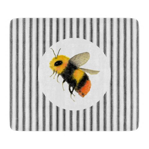 Country Watercolor Bee Cutting Board