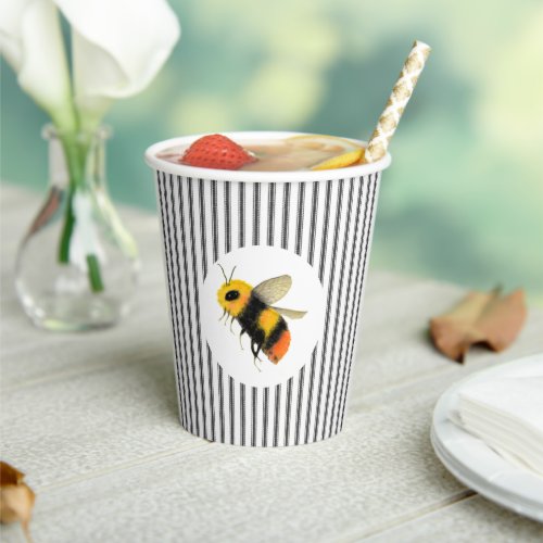 Country Watercolor Bee Paper Cup