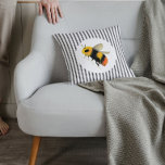 Country Watercolor Bee Pillow at Zazzle