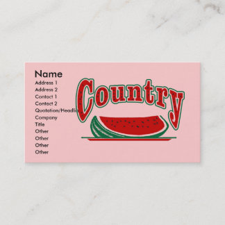 Country Watermelon, Business Card