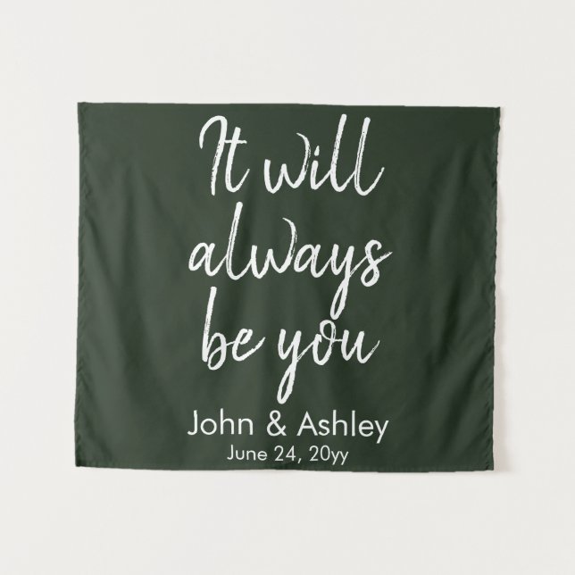 Country Wedding Backdrop Reception Hunter Green (Front (Horizontal))