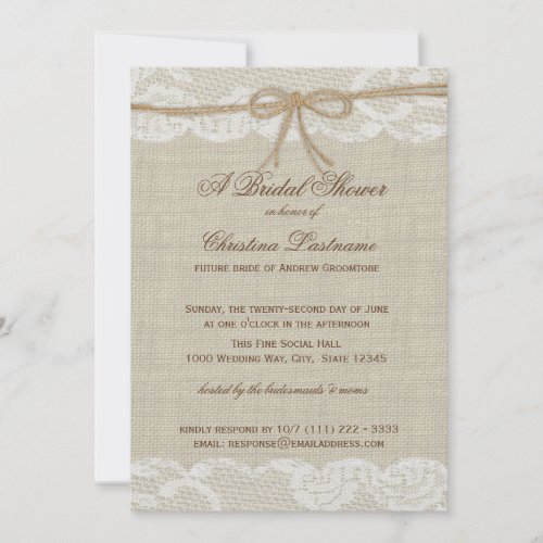 Country Wedding Bridal Shower Cards