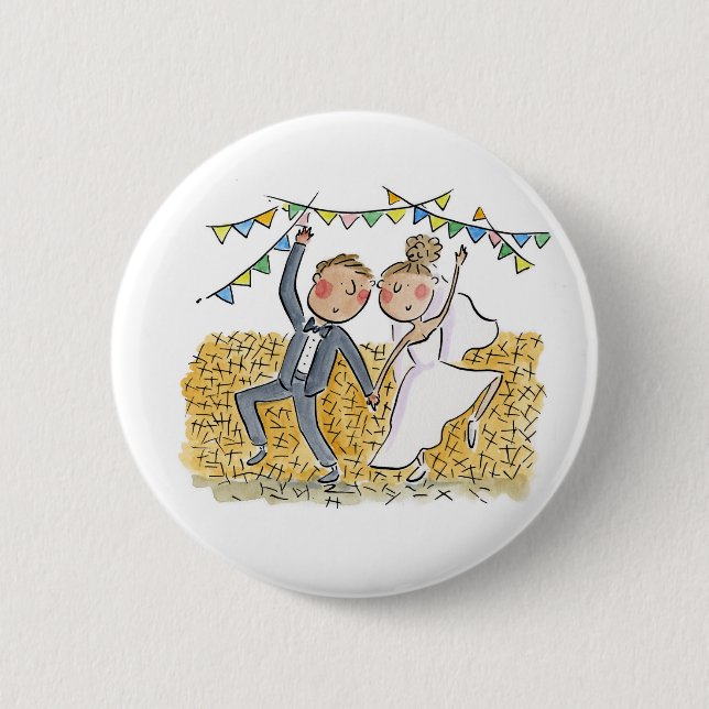 Country Wedding Button (Front)