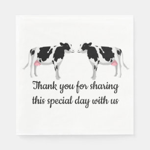 Country Wedding Cow Farm Engagement Bridal Shower Napkins