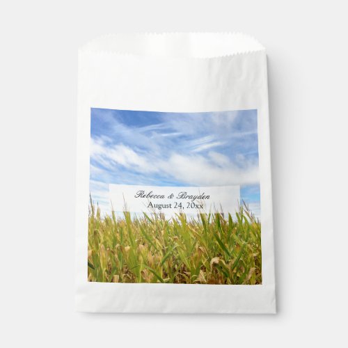 Country Wedding Farm Cornfield Favor Bag