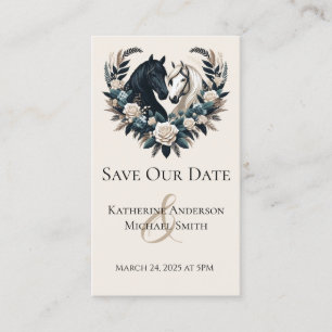 Country Wedding-Horses in Love Business Card