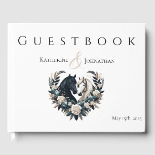 Country Wedding-Horses in Love Guest Book