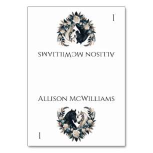 Country Wedding-Horses in Love- Table Number