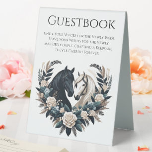 Country Wedding-Horses in Love Table Tent