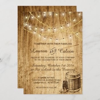 Country Wedding Invitation With Cowboy Boots by LangDesignShop at Zazzle