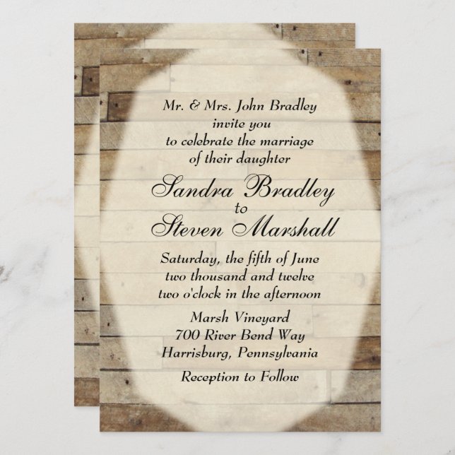 Country Wedding Invitations (Front/Back)