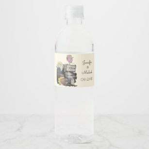 Country Wedding Milk Bottle and Crate Personalized Water Bottle Label