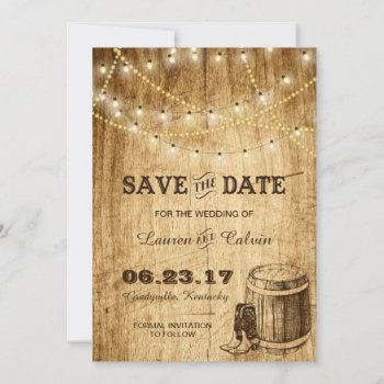 Country Wedding Save The Date by LangDesignShop at Zazzle