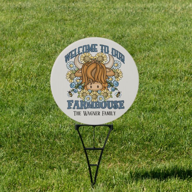 Country welcome to our farmhouse  sign (Insitu)