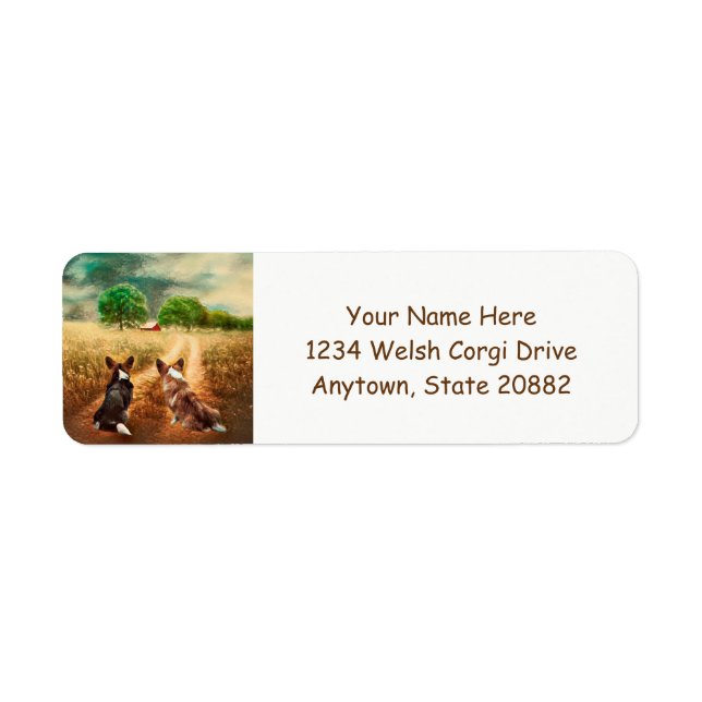 Country Welsh Corgis Label (Front)