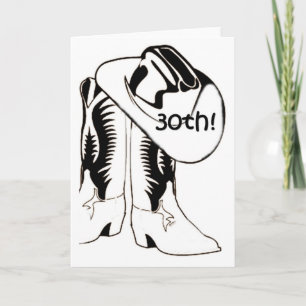 COUNTRY WESTERN 30th BIRTHDAY WISH Card