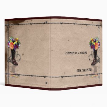 Country Western Barbed Wire Binder by NoteableExpressions at Zazzle