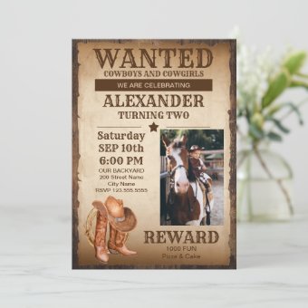 Country Western Birthday Party Invitation | Zazzle