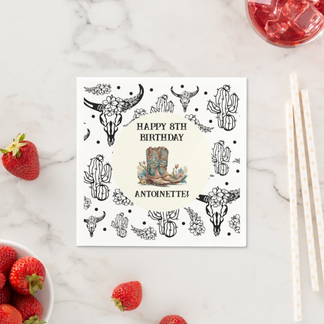 Country Western Birthday Party Napkins (Insitu)