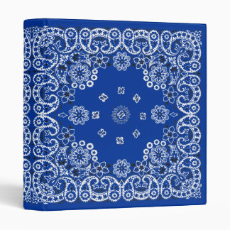 Country Western Blue Bandana Binder Notebook