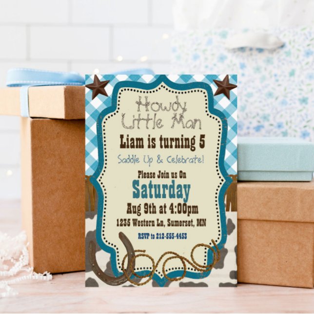 Country Western Boy Birthday Invitation (Creator Uploaded)