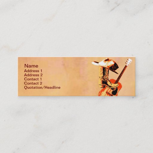 Customizable Country Western Business Card