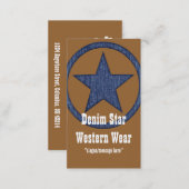 Country Western Business Card :: Denim Star D2 (Front/Back)