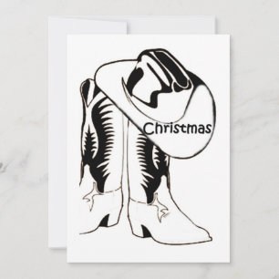 COUNTRY WESTERN CHRISTMAS PARTY INVITATION