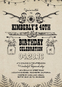 cowboy birthday invitations zazzle