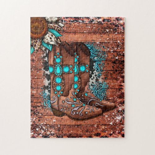 Country Western Cowboy Boots Jigsaw Puzzle