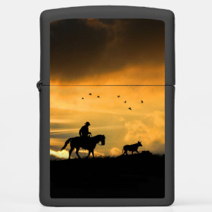 Country Western Cowboy Cattle Zippo Lighter