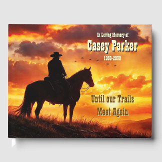Country Western Cowboy Celebration of Life Guest Book