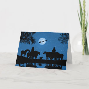 Country Western Cowboy Cowgirl Christmas Holiday Card