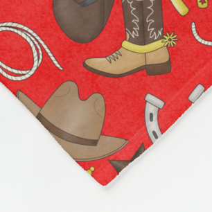 Country Western Cowboy Fleece blanket