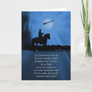 Country Western Cowboy Holiday Christmas Card