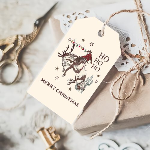 Country Western Cowboy Horse Christmas Gift Tags