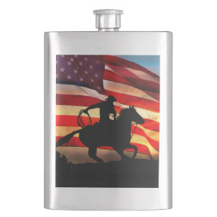 Country Western Cowboy Horseback Riding Flask